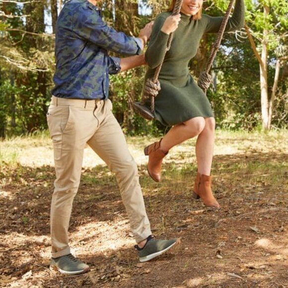 Vionic Sienna Waterproof Leather Short Block Heel Ankle Boot Bootie Winter Snow - Picture 12 of 14